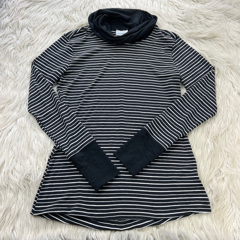 Columbia Women's Striped Cowl Neck Long Sleeve Tee - Picture 1 of 6